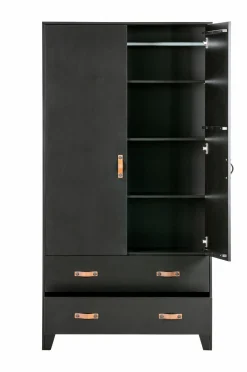 WOOOD Garderobeskab Dian Black mdf/metal Discount
