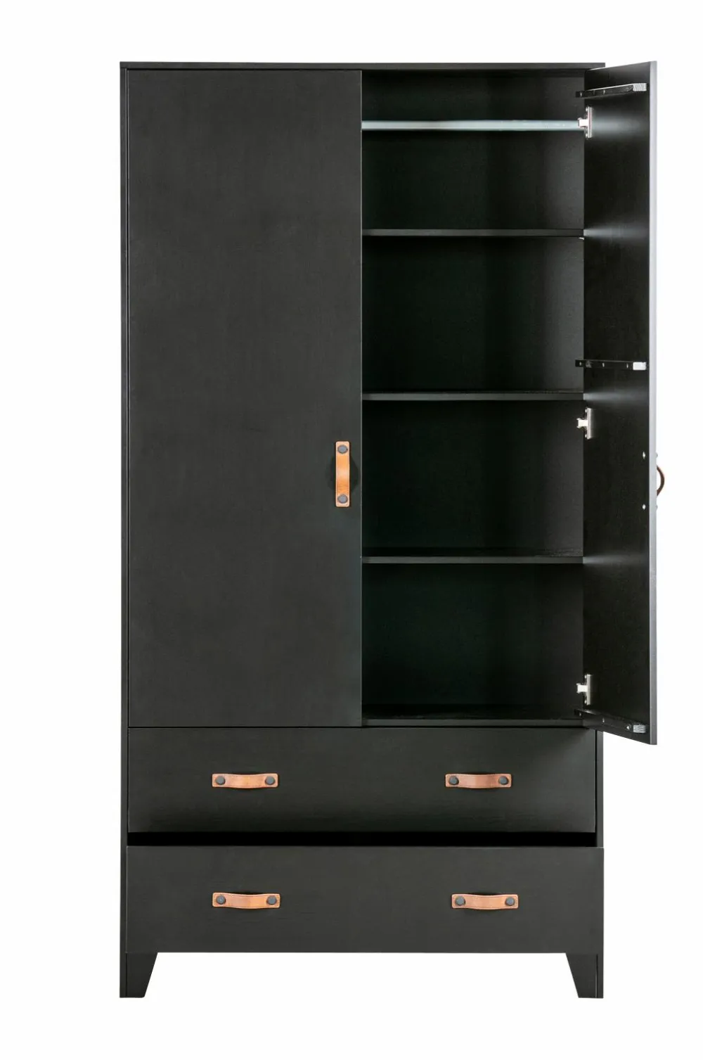 WOOOD Garderobeskab Dian Black mdf/metal Discount