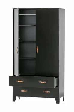 WOOOD Garderobeskab Dian Black mdf/metal Discount