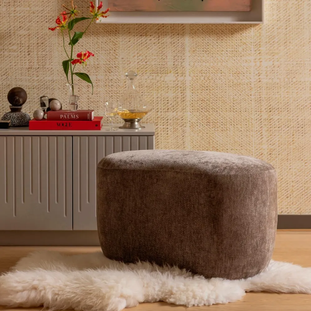 WOOOD Puf Populær Taupe Outlet