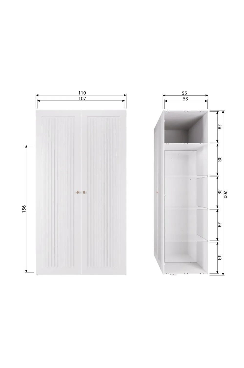 WOOOD Garderobeskabe>Sipke Garderobe Hvid