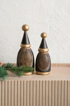 Zelected by Houze Pynteting>Dekoration Snemand grand Brun/guld