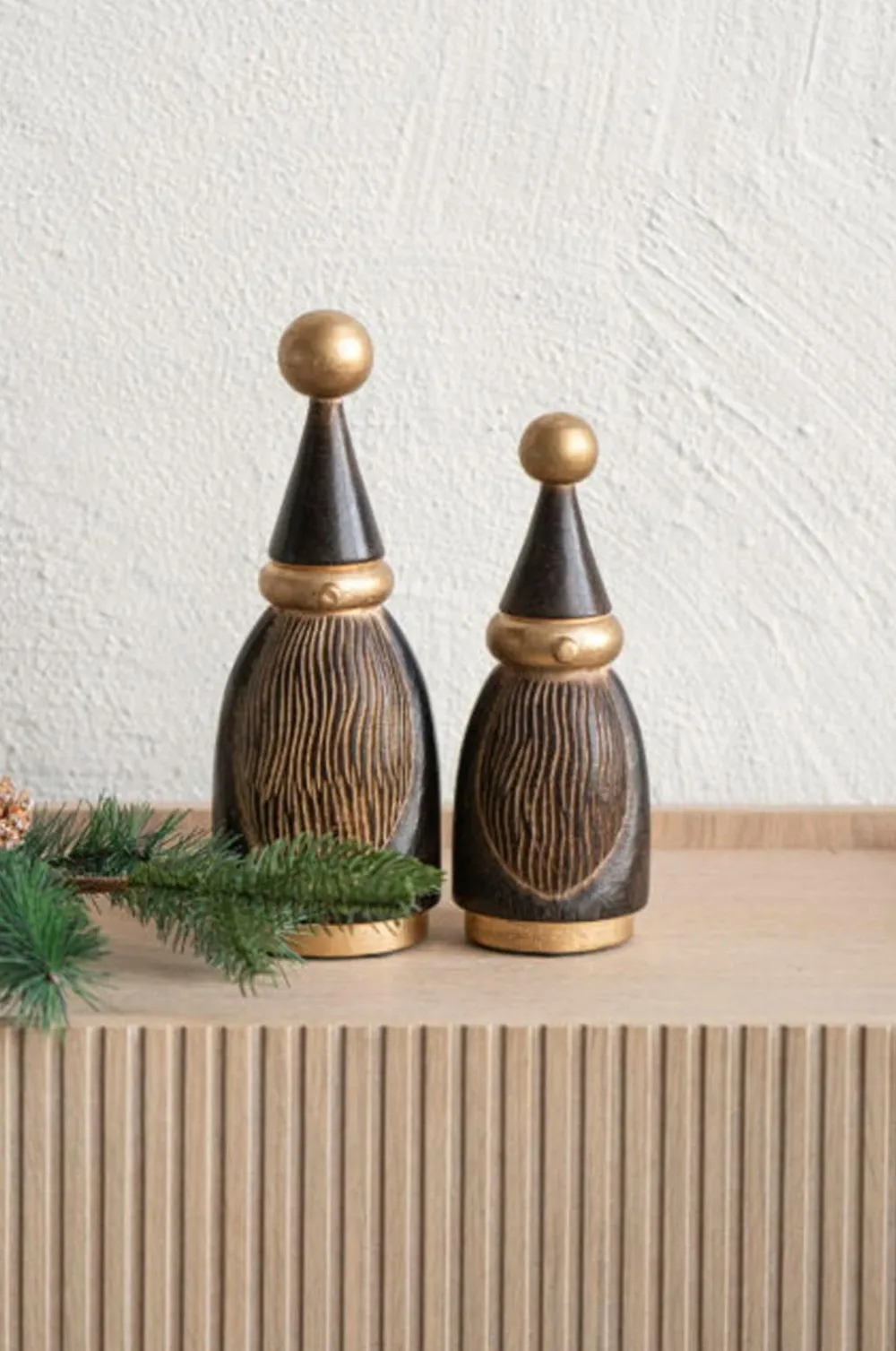 Zelected by Houze Pynteting>Dekoration Snemand grand Brun/guld