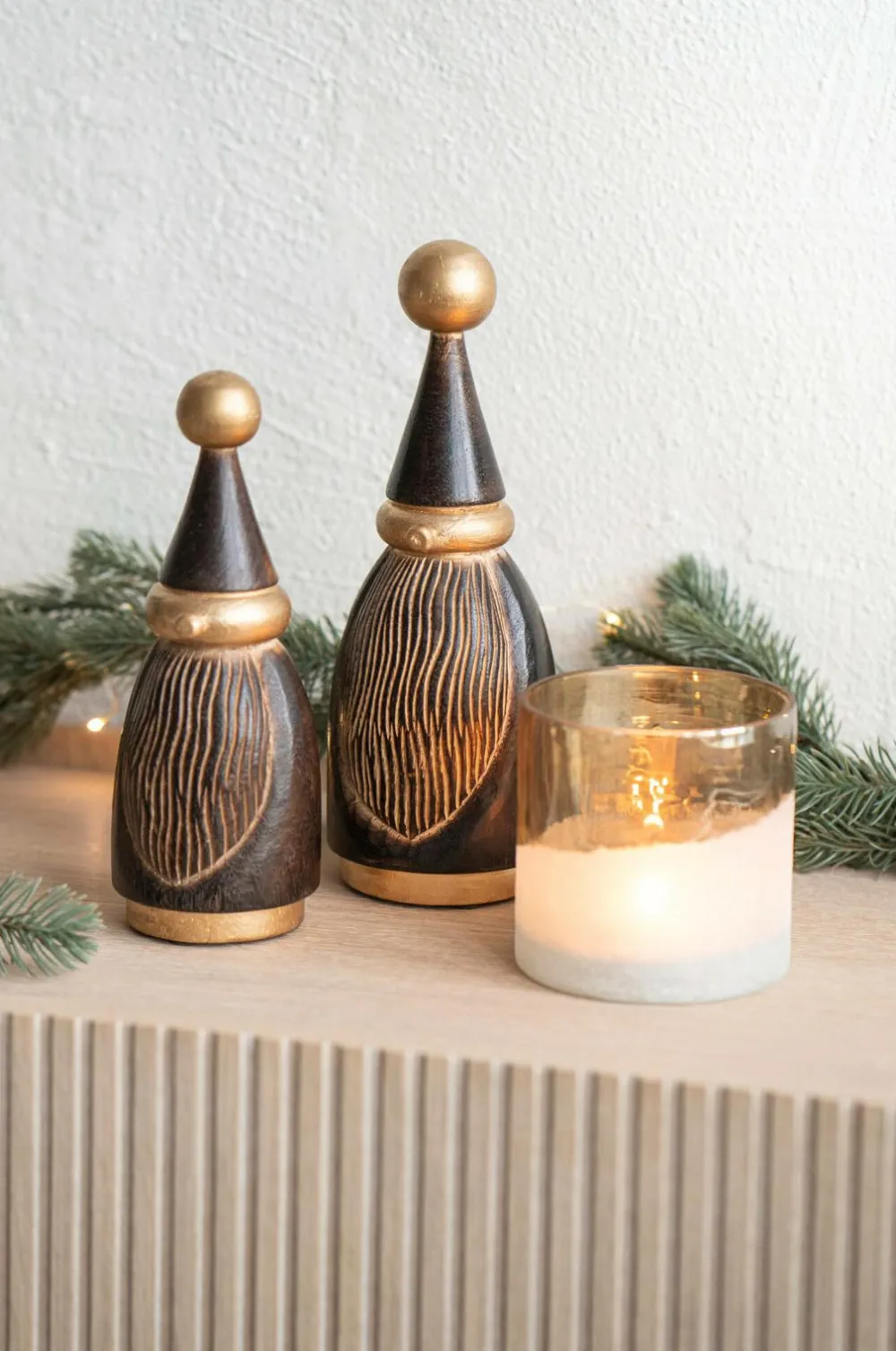 Zelected by Houze Pynteting>Dekoration Snemand grand Brun/guld