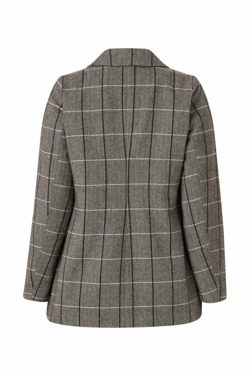 Zizzi Blazere & Veste>Blazer mKalis L/S Blazer Grey check