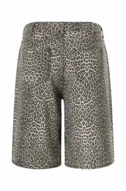Zizzi Denimshorts jLeona Bermuda Shorts Leopard Sale