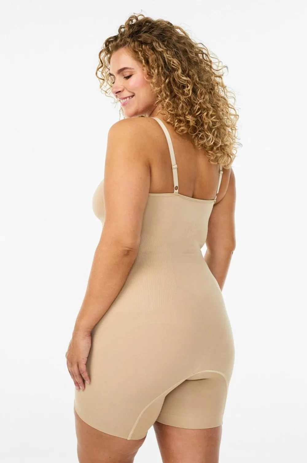 Zizzi Shaping>Formende jumpsuit Shapewear - medium support Nude