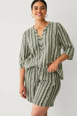 Zizzi Hørshorts vBitten Thyme Aop New