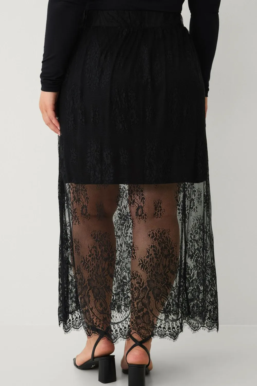Zizzi Nederdele>Maxi nederdel miLovia, Maxi Skirt Black