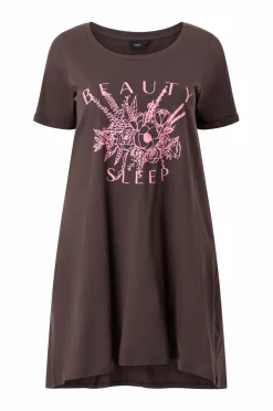 Zizzi Natkjole mAlly S/S Abk Dress Seal Brown Beauty New