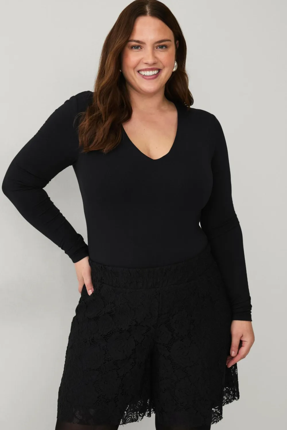 Zizzi Shorts mMonika, Shorts Black
