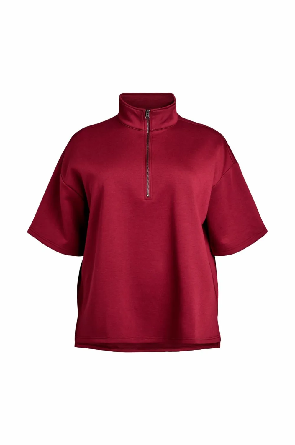 Zizzi Sweatshirt caKatalina 1/2 Zip Tawny port Hot