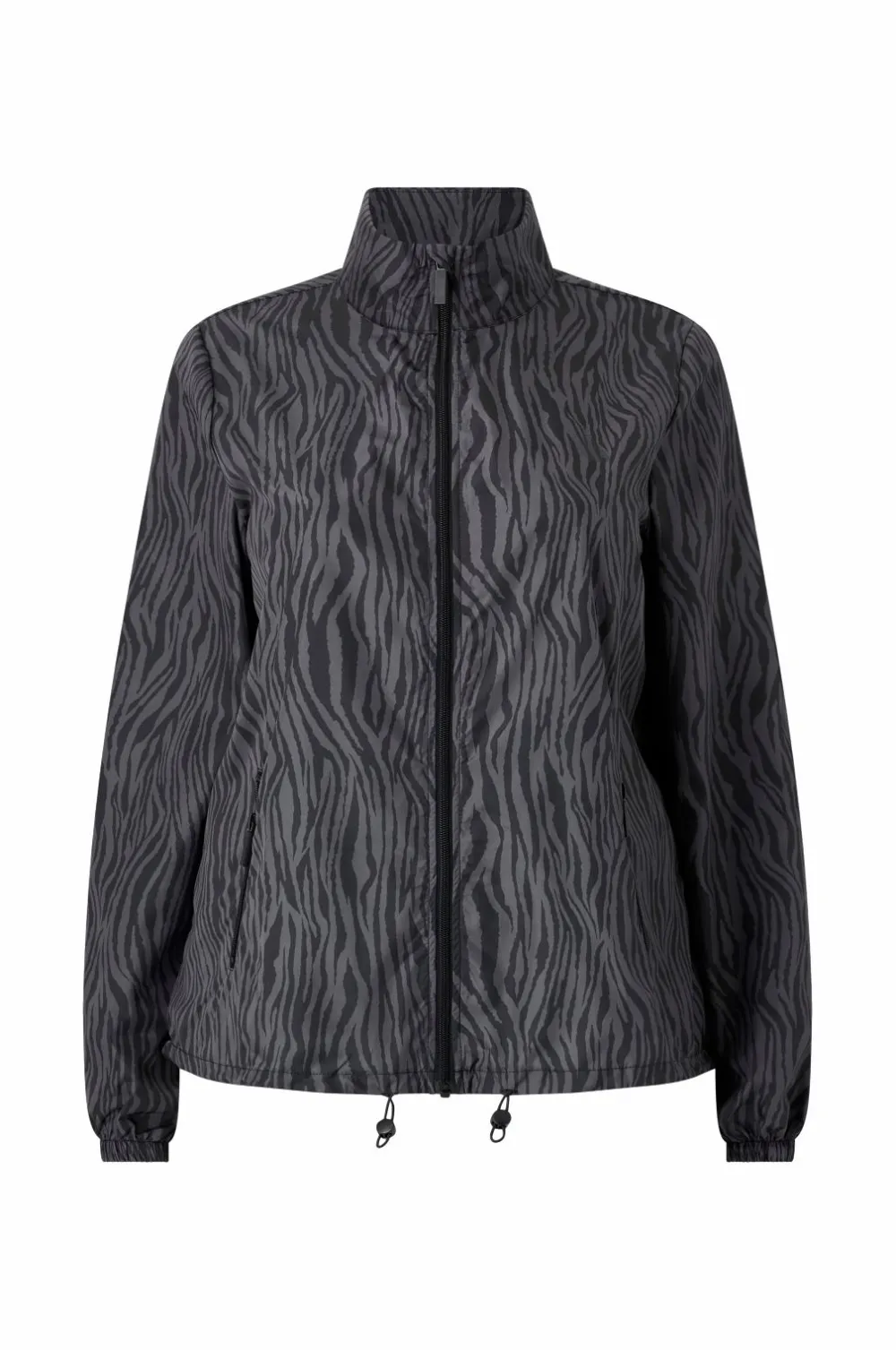 Zizzi Træningstøj|Træningstøj>Træningsjakke aKrisha L/S Grey Zebra Aop