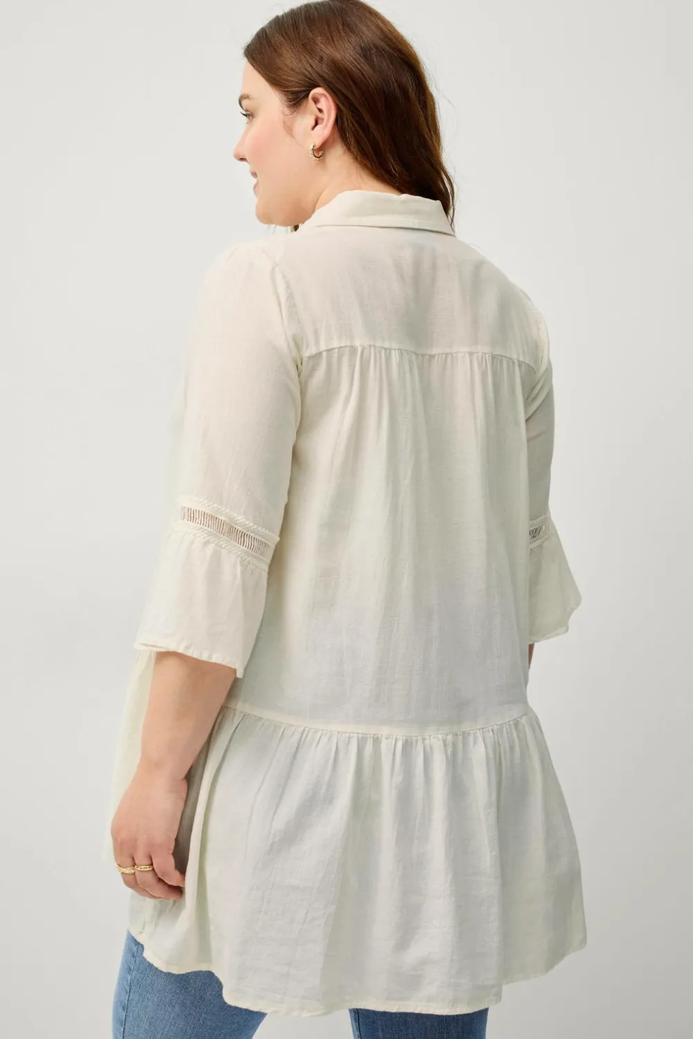 Zizzi Tunikaer>Tunikaen mZahra 3/4 Tunic Antique white