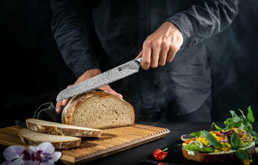 ZWILLING Køkkenknive & Knivtilbehør>Brødkniv Tanrei 23 cm Brun, grå