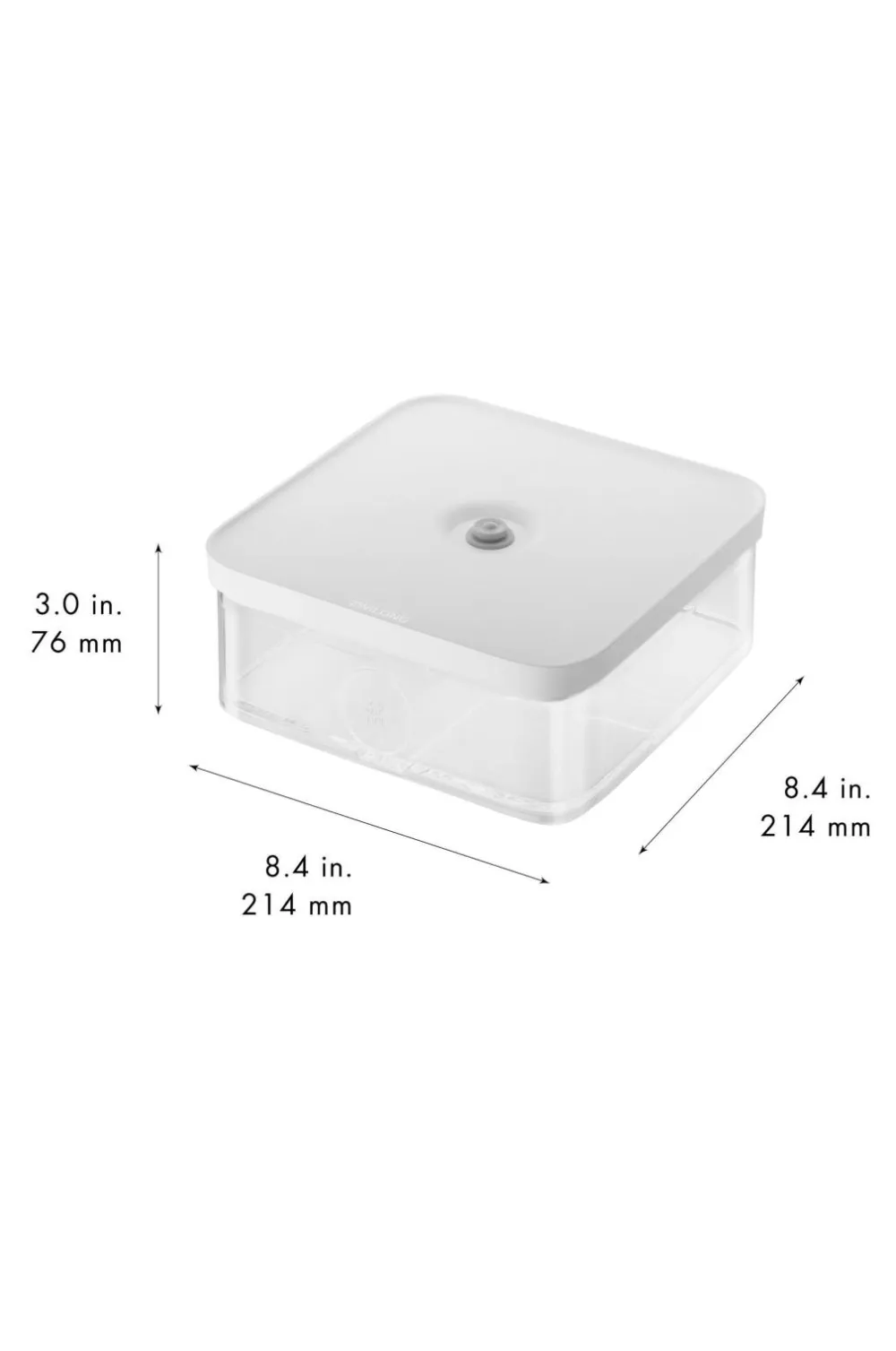 ZWILLING Forvaringsboks Fresh & Save Cube L Hvid, gennemsigtig New