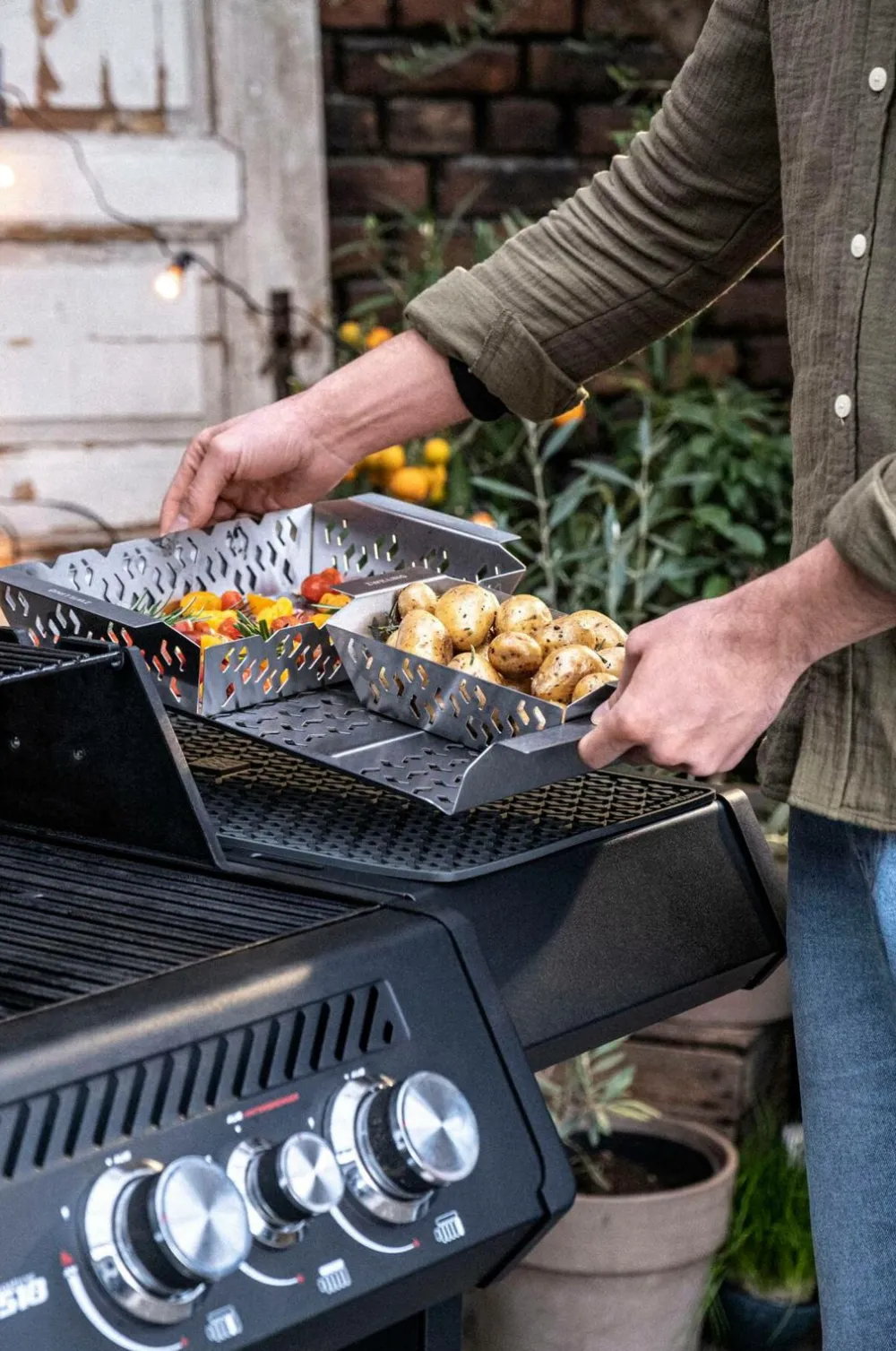 ZWILLING Husholdningsartikler>Grillkorg BBQ+ M Sølv
