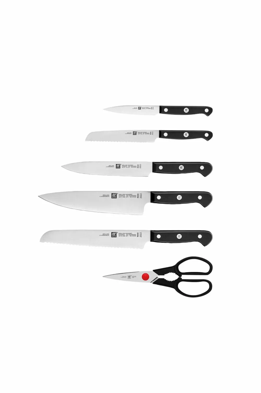ZWILLING Køkkenknive & Knivtilbehør>Knivsæt med selvslibende knivblok Gourmet 7 dele Black