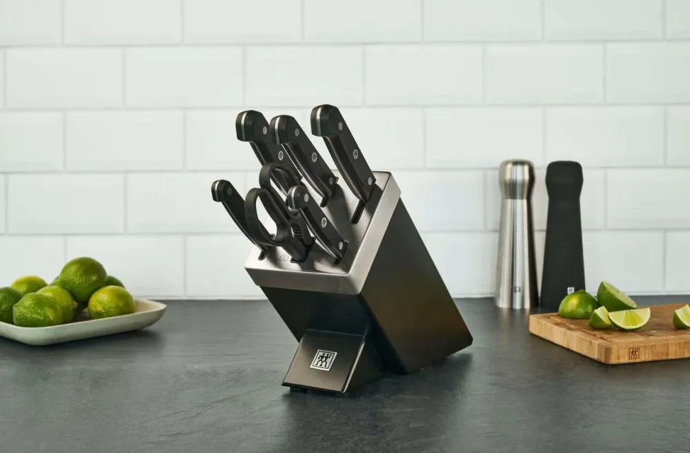 ZWILLING Køkkenknive & Knivtilbehør>Knivsæt med selvslibende knivblok Gourmet 7 dele Black