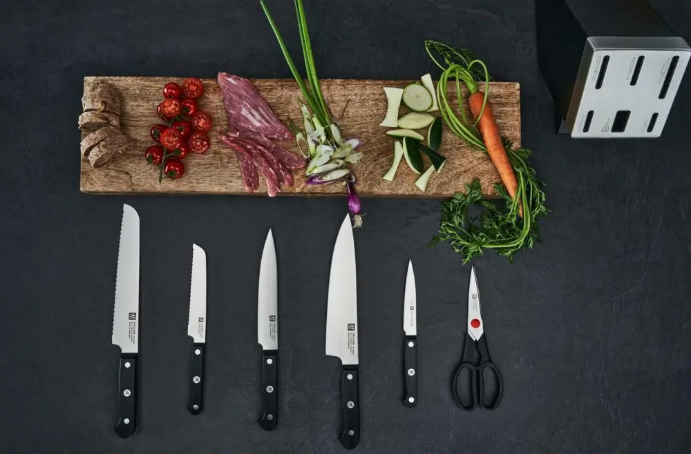 ZWILLING Køkkenknive & Knivtilbehør>Knivsæt med selvslibende knivblok Gourmet 7 dele Black