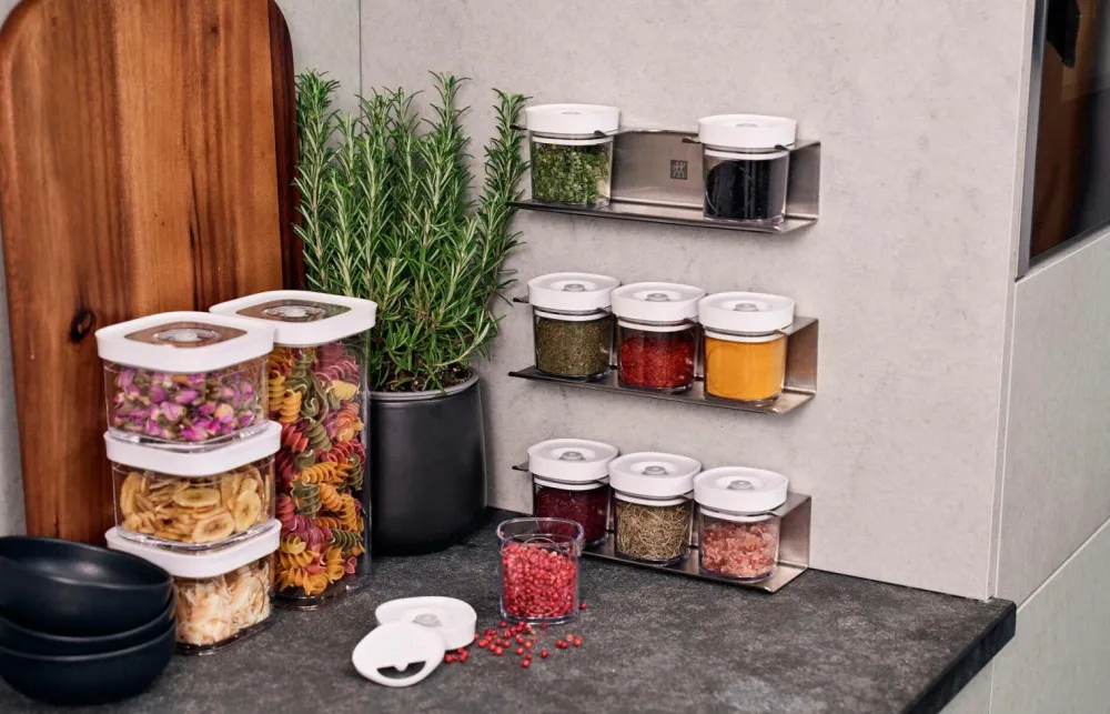 ZWILLING Køkkenopbevaring>Kryddsæt Fresh & Save Cube Xs 3 delar Hvid, gennemsigtig