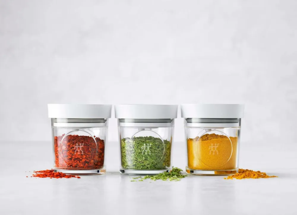 ZWILLING Køkkenopbevaring>Kryddsæt Fresh & Save Cube Xs 3 delar Hvid, gennemsigtig
