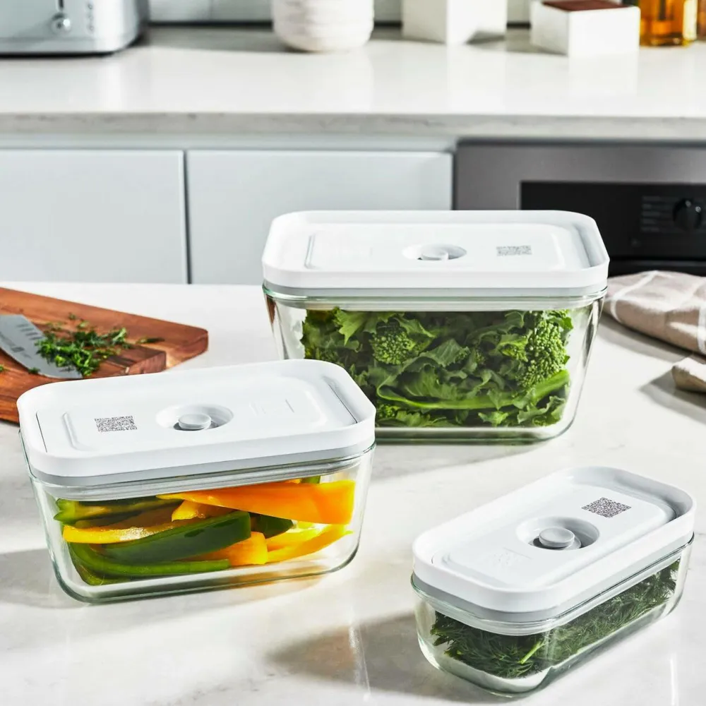 ZWILLING Køkkenopbevaring>Vakuumbeholdersæt Fresh & Save 3 stk. S, M og L Glas Gy0006-grey