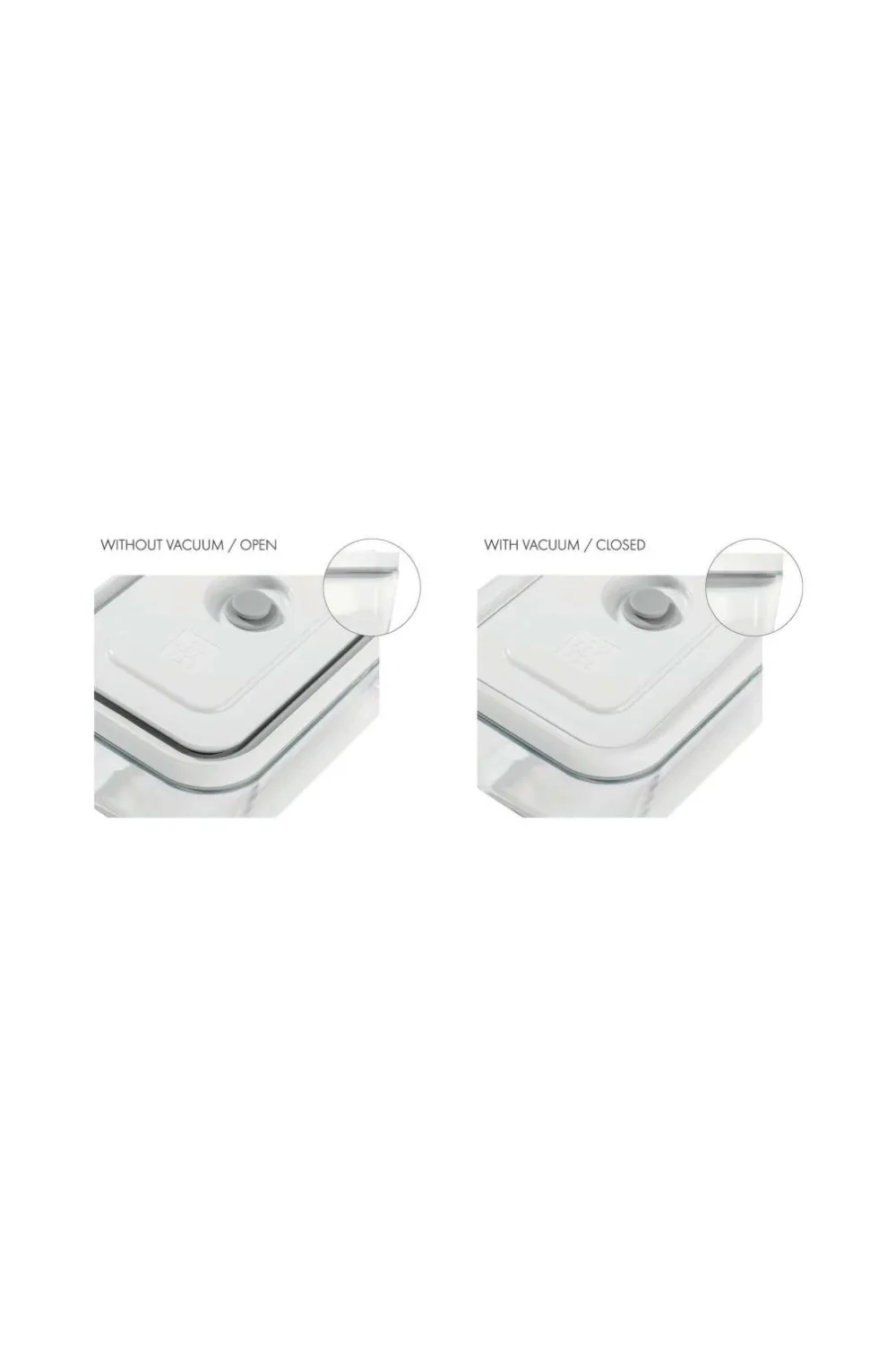 ZWILLING Køkkenopbevaring>Vakuumbeholder L Fresh & Save 2000 ml Glas Gy0006-grey