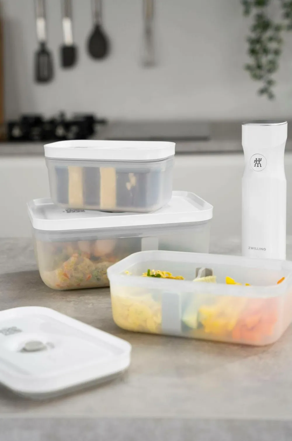 ZWILLING Køkkenopbevaring>Vakuumbox Fresh & Save M Gennemsigtig, hvid